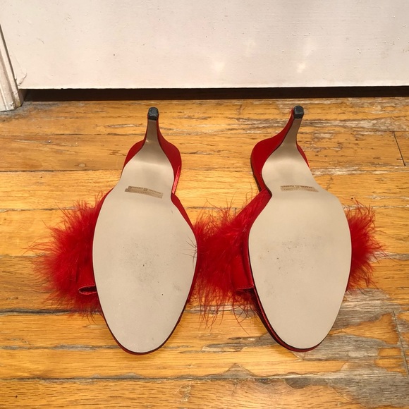 Frederick’s of Hollywood Red Feather Heels - Picture 5 of 5